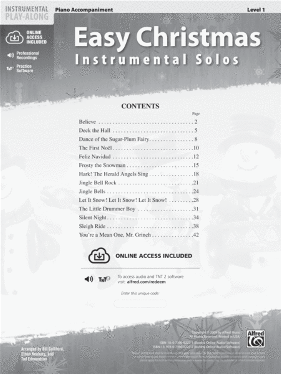 Easy Christmas Instrumental Solos for Strings, Level 1 image number null