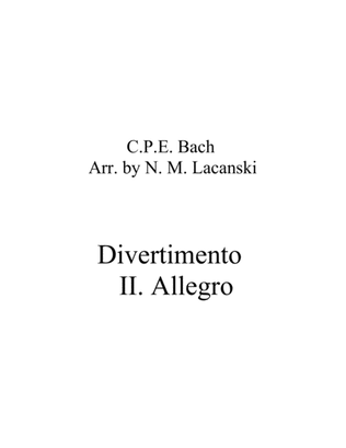 Book cover for Divertimento II. Allegro