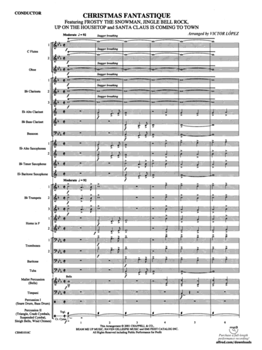 Christmas Fantastique (Medley) Concert Band scores gallery preview page 4