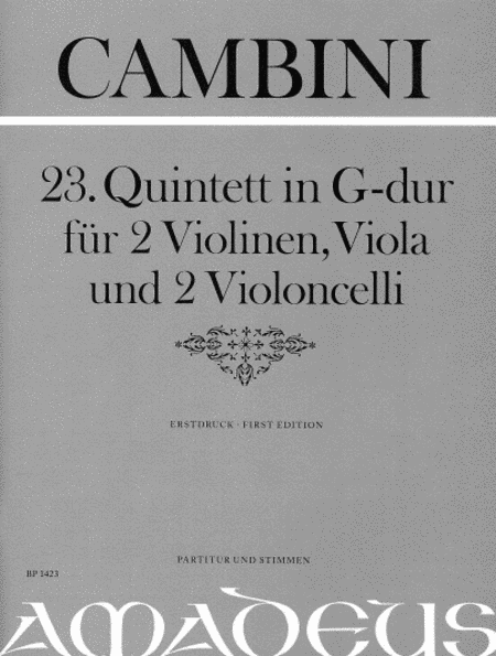 Quintet in G No. 23