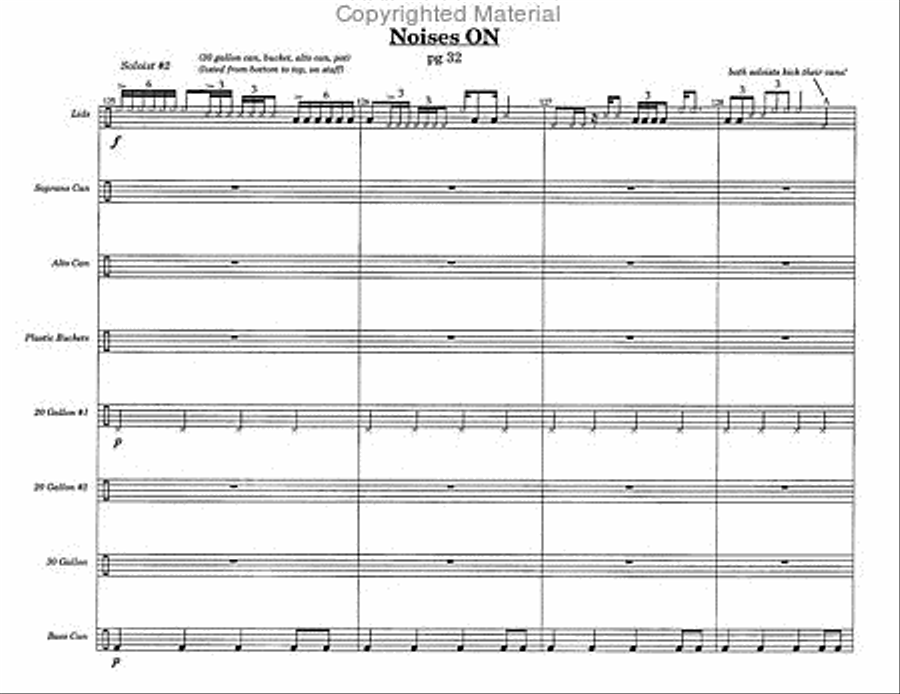 Noises ON Percussion Ensemble scores gallery preview page 6