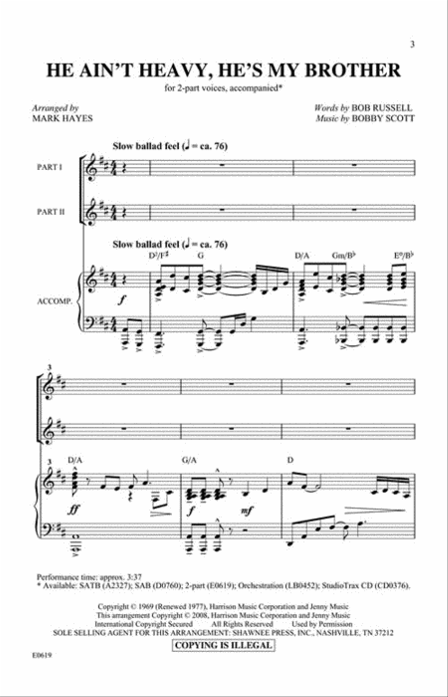 <br>Sheet music extract