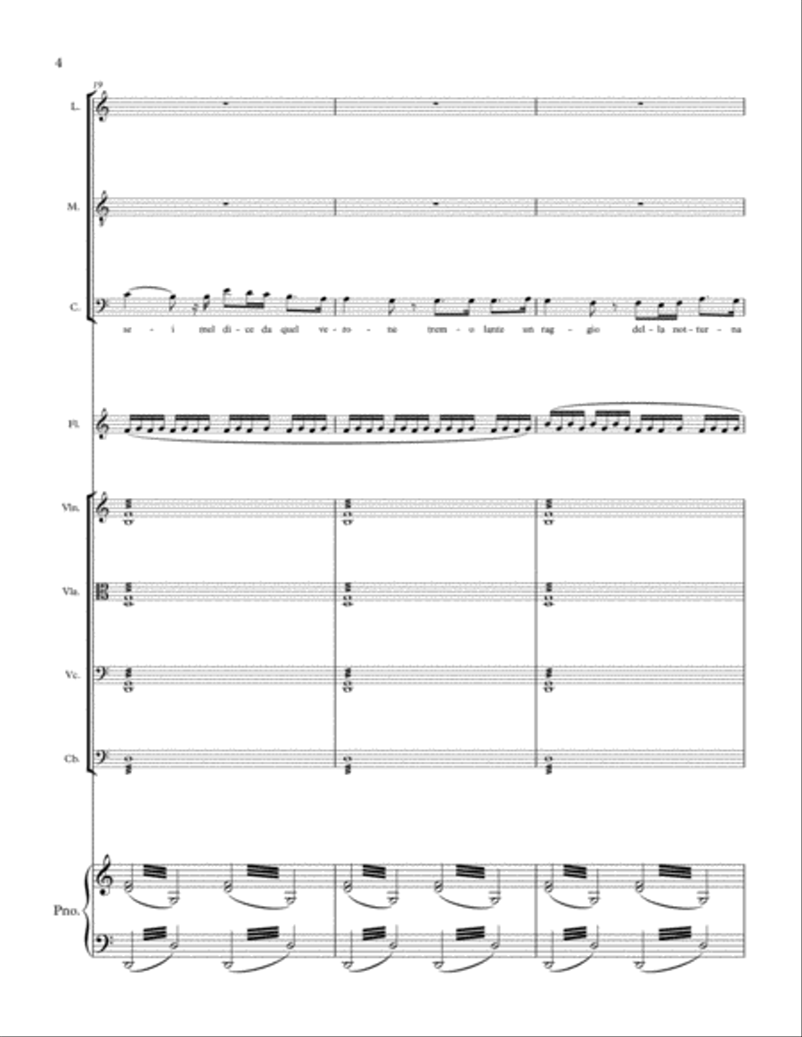Tace la Notte from the Opera Il Trovatore Score and parts Large Ensemble scores gallery preview page 4