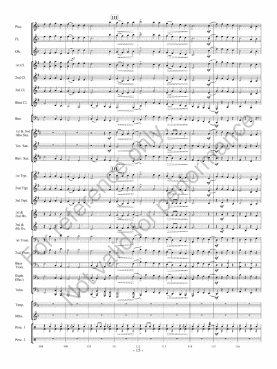 Yorkshire Folk Song Suite Concert Band scores gallery preview page 16
