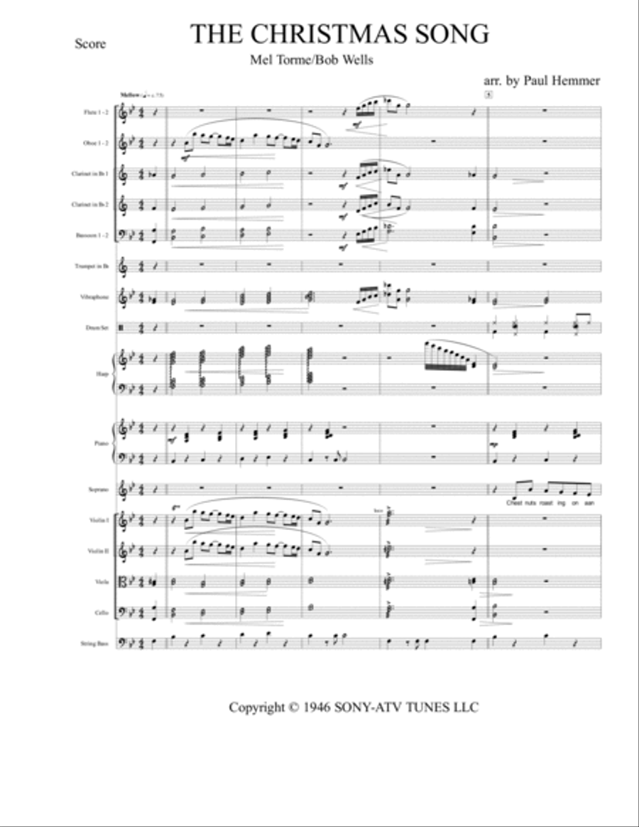 The Christmas Song (chestnuts Roasting On An Open Fire) Full Orchestra scores gallery preview page 2