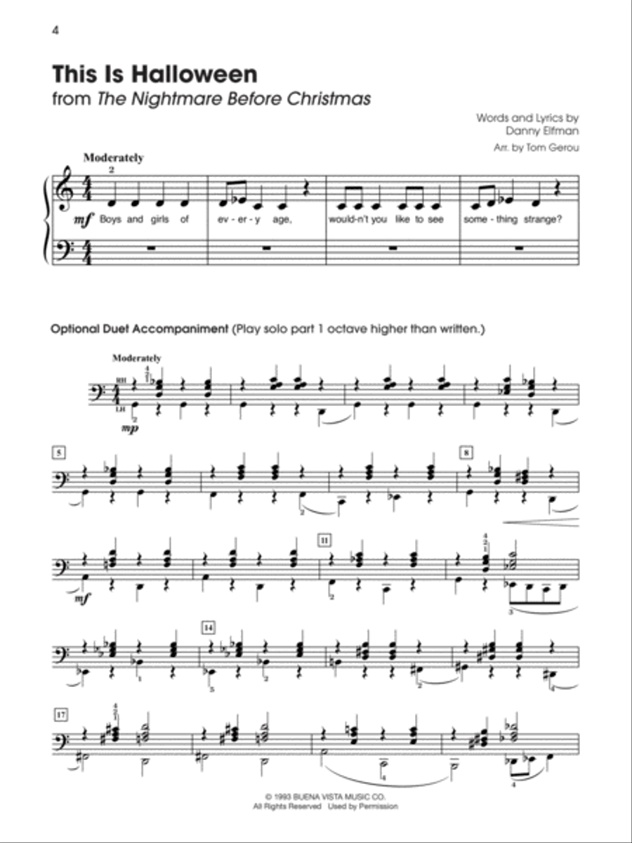 5 Finger Halloween Fun Easy Piano scores gallery preview page 3