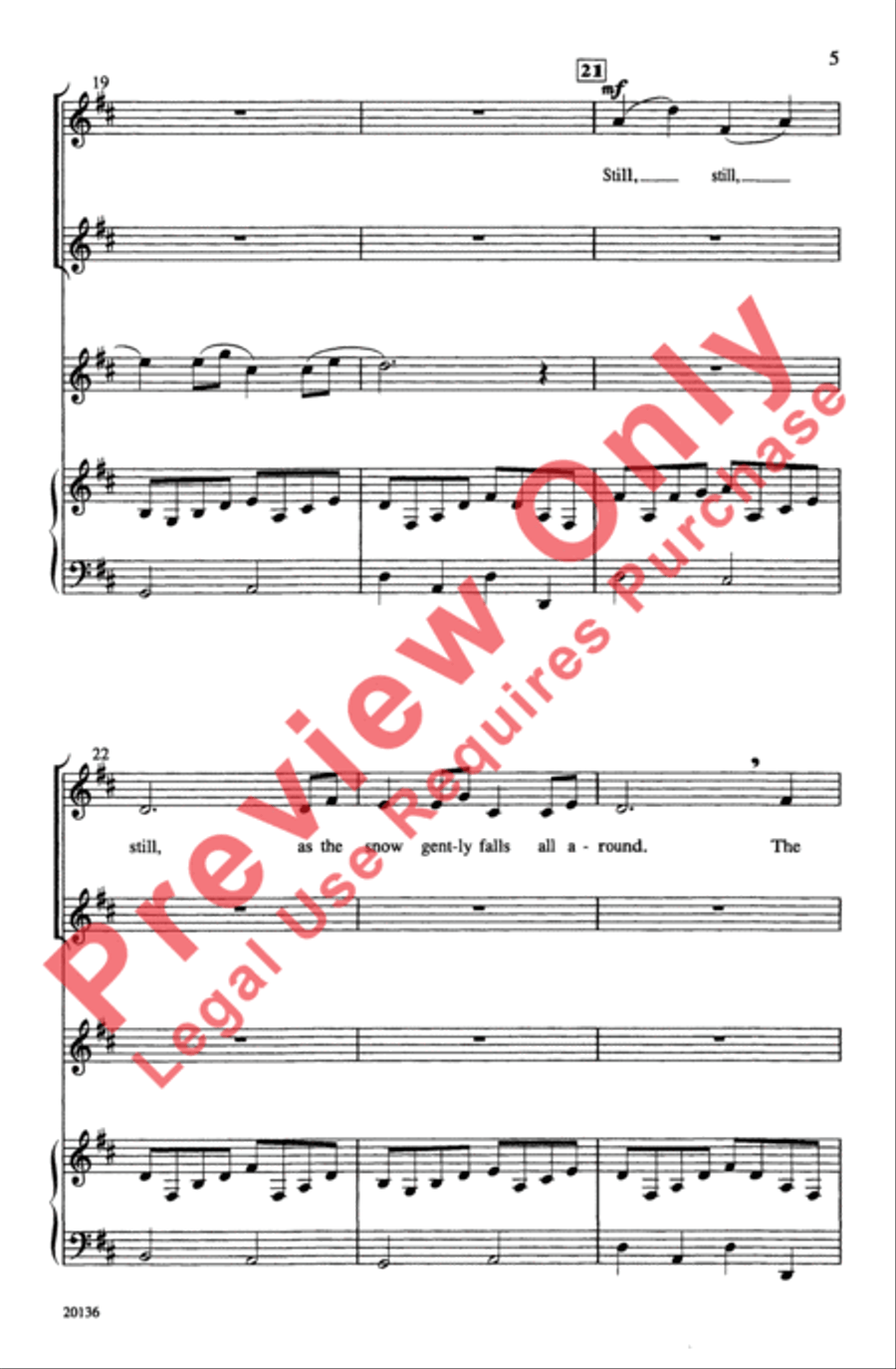 Snow Is Falling Still 2-Part scores gallery preview page 5