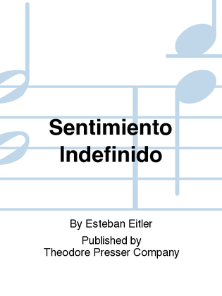 Book cover for Sentimiento Indefinido