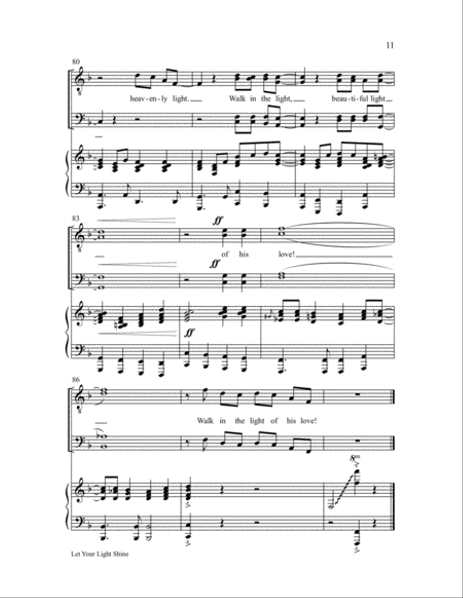 Let Your Light Shine Choir scores gallery preview page 11