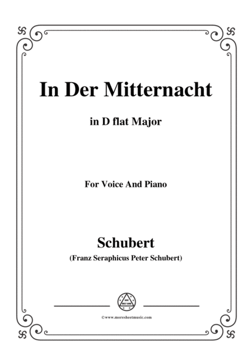 Schubert-In der Mitternacht,in D flat Major,for Voice&Piano image number null
