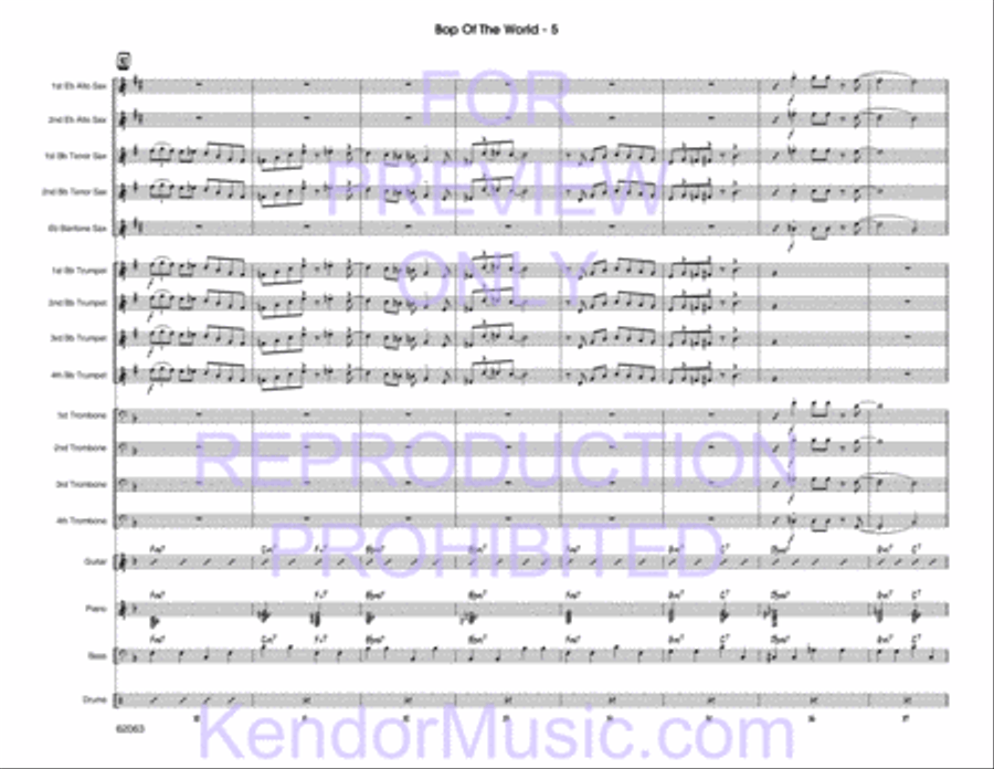 Bop Of The World Bop Of The World Jazz Ensemble scores gallery preview page 7