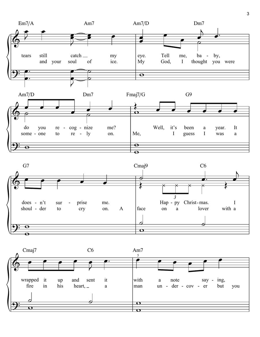 Last Christmas Easy Piano scores gallery preview page 3