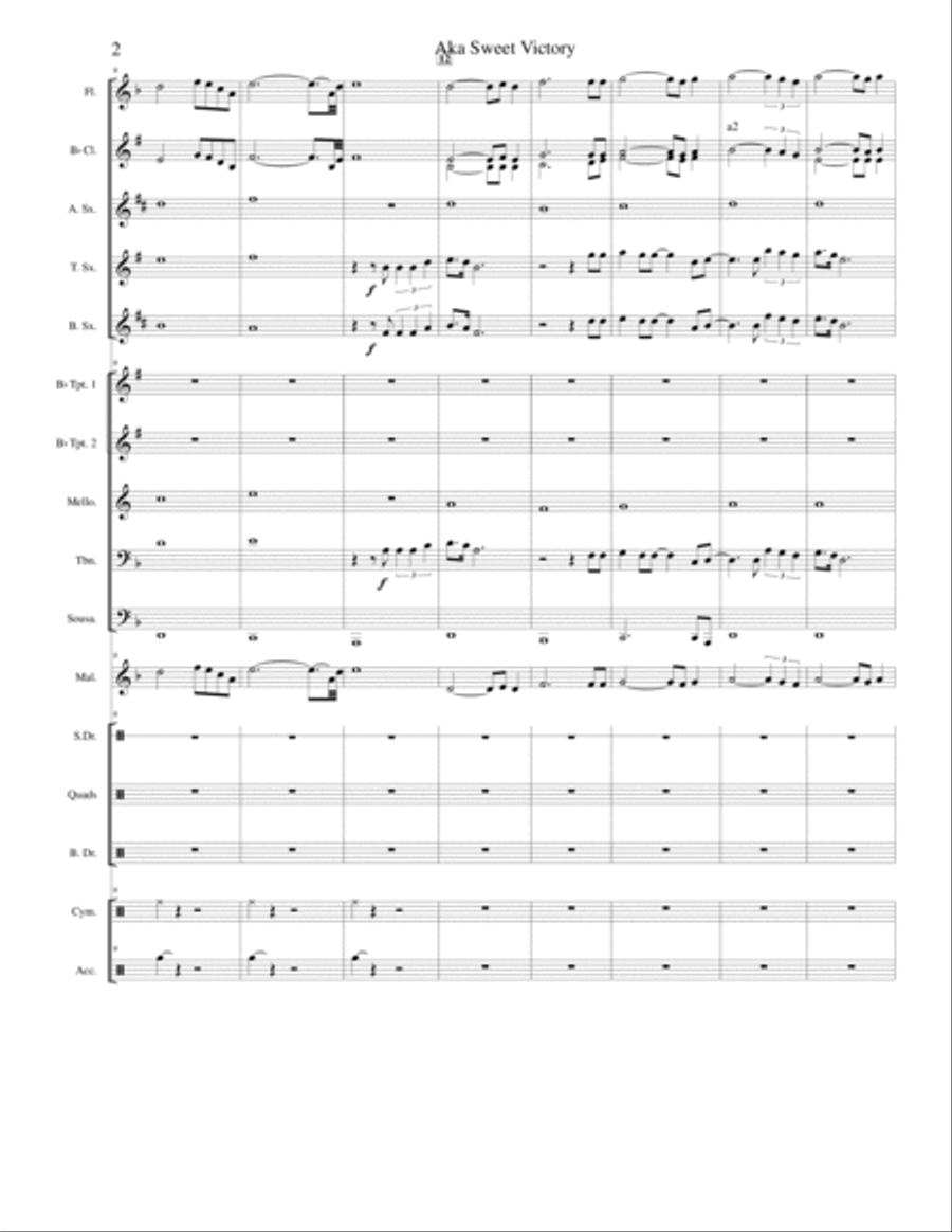Marching Band Blast Aka Sweet Victory Marching Band scores gallery preview page 2