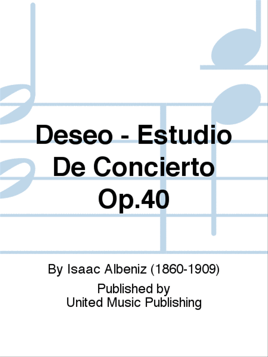 Deseo - Estudio De Concierto Op.40 Piano Solo scores gallery preview page 1