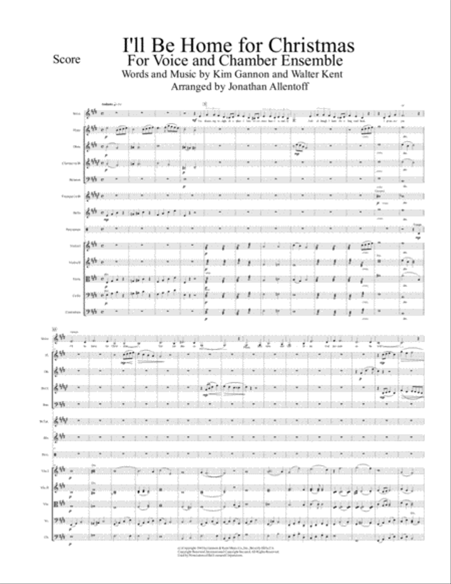 I'll Be Home For Christmas Large Ensemble scores gallery preview page 2