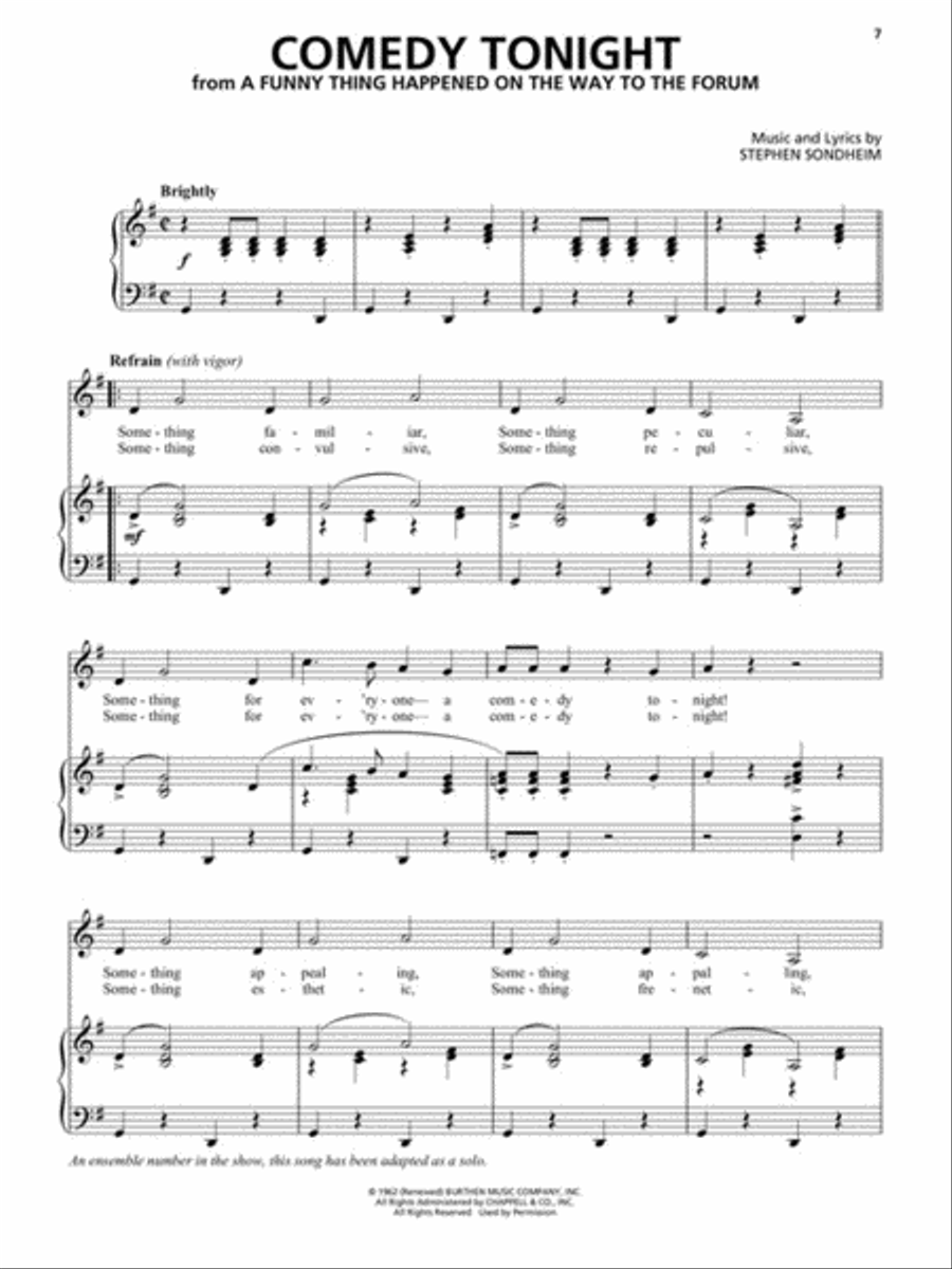 The Best Broadway Comedy Songs Piano, Vocal, Guitar scores gallery preview page 4