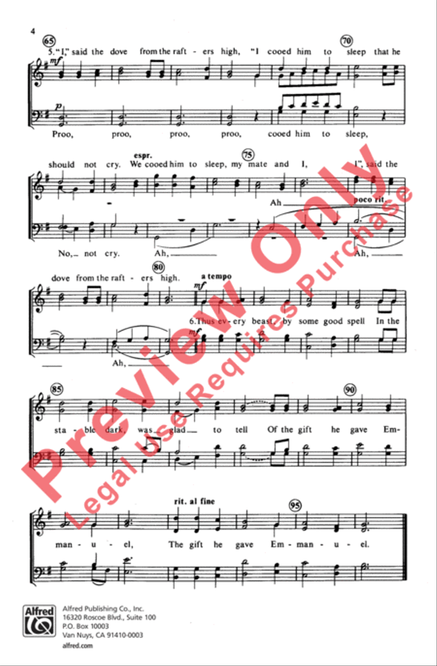 Friendly Beasts 4-Part scores gallery preview page 4