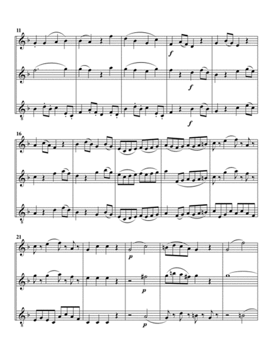 Divertimento, K.439b, 3 (arrangement for recorders)