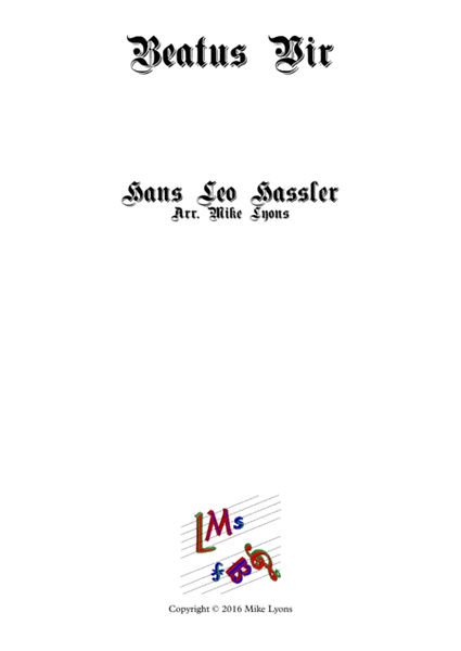 Beatus Vir - Hans Leo Hassler (Brass Quartet) image number null