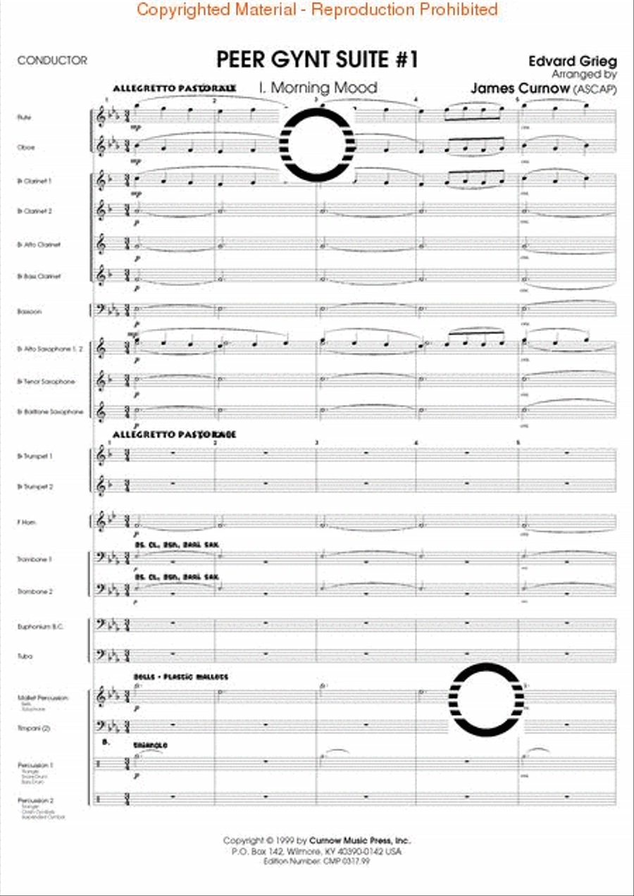 Peer Gynt Suite No. 1 Concert Band scores gallery preview page 2