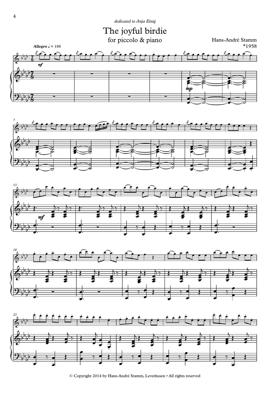 Eight pieces for flute and piano Flute Solo scores gallery preview page 2