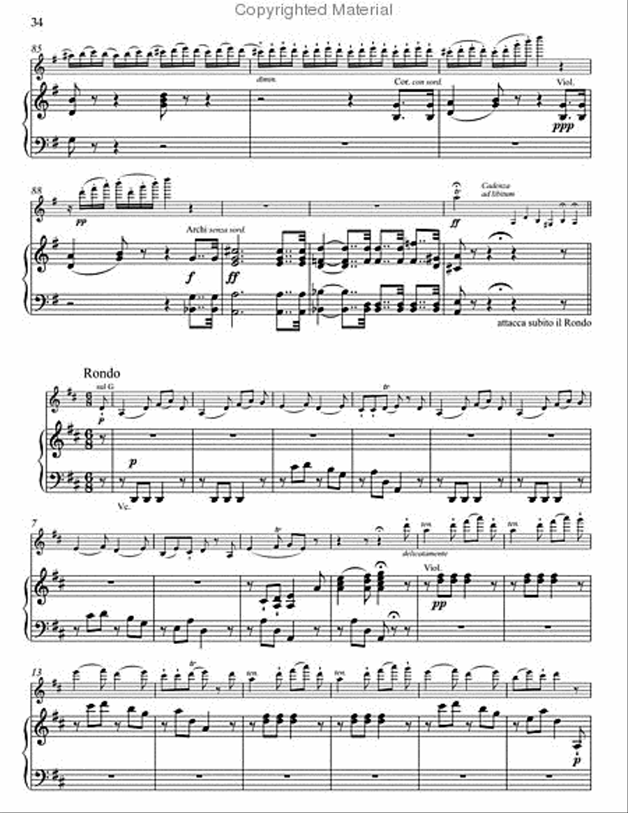 Concerto for Violin and Orchestra in D major, op. 61 Violin Solo scores gallery preview page 3