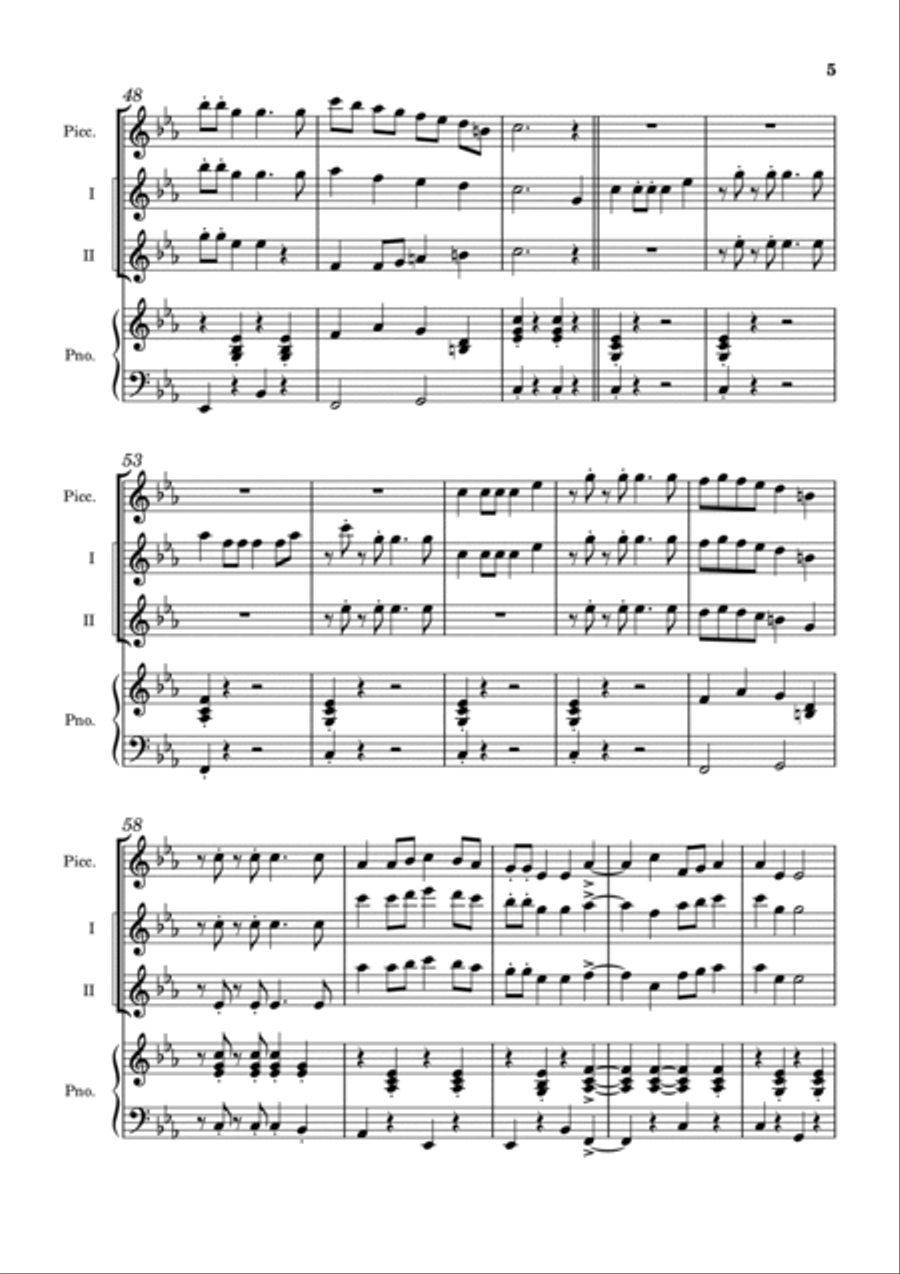 The Wellerman Jig Flute Duet scores gallery preview page 5