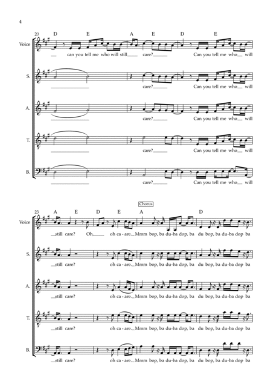 Mmmbop 2.0 4-Part scores gallery preview page 4