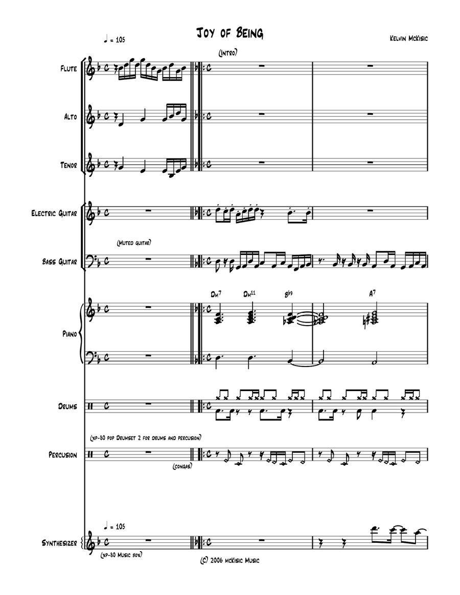 Joy of Being Jazz Ensemble scores gallery preview page 1