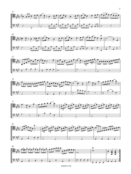 Sonata op. 28 no. 3 in A major for cello and basso