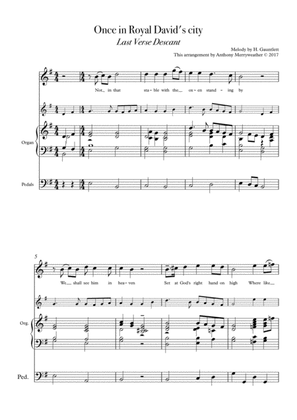 Once in Royal David's City - last verse arrangement and descant