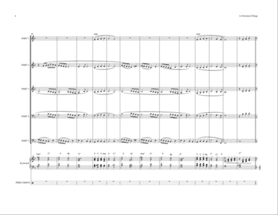 A Christmas Trilogy (Flex band) Small Ensemble scores gallery preview page 4