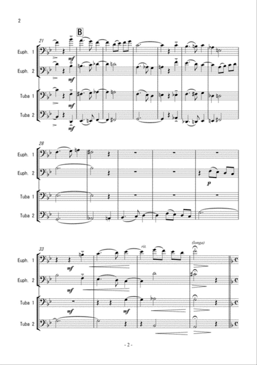 "Little Suite" for 2 Euphonium and 2 Tuba, Score and Parts image number null