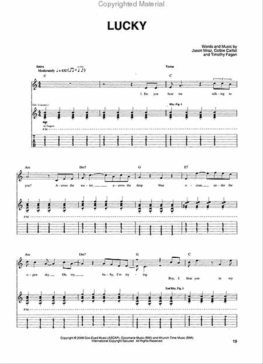 Jason Mraz - We Sing, We Dance, We Steal Things. Guitar Tablature scores gallery preview page 3