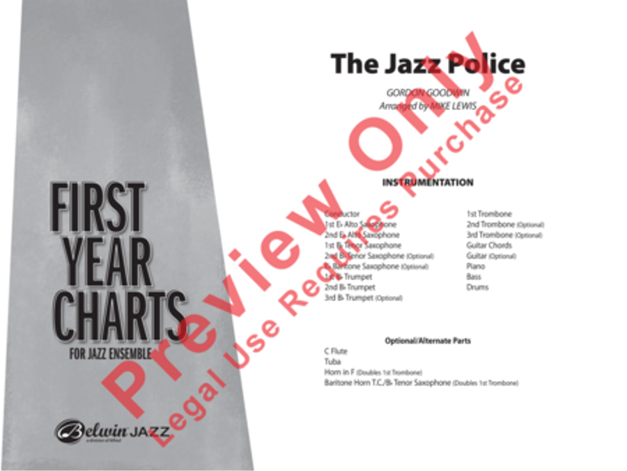 The Jazz Police Jazz Ensemble scores gallery preview page 2