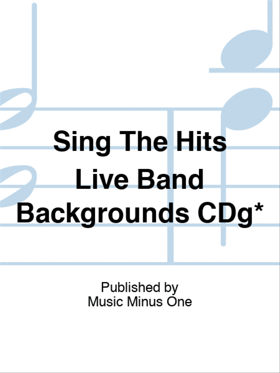 Sing The Hits Live Band Backgrounds CDg* Play Along scores gallery preview page 1