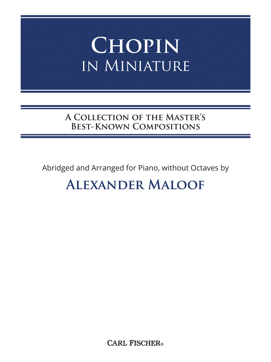 Chopin In Miniature Piano Solo scores gallery preview page 1