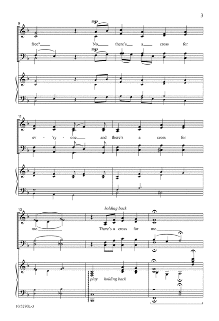 Must Jesus Bear the Cross 4-Part scores gallery preview page 3