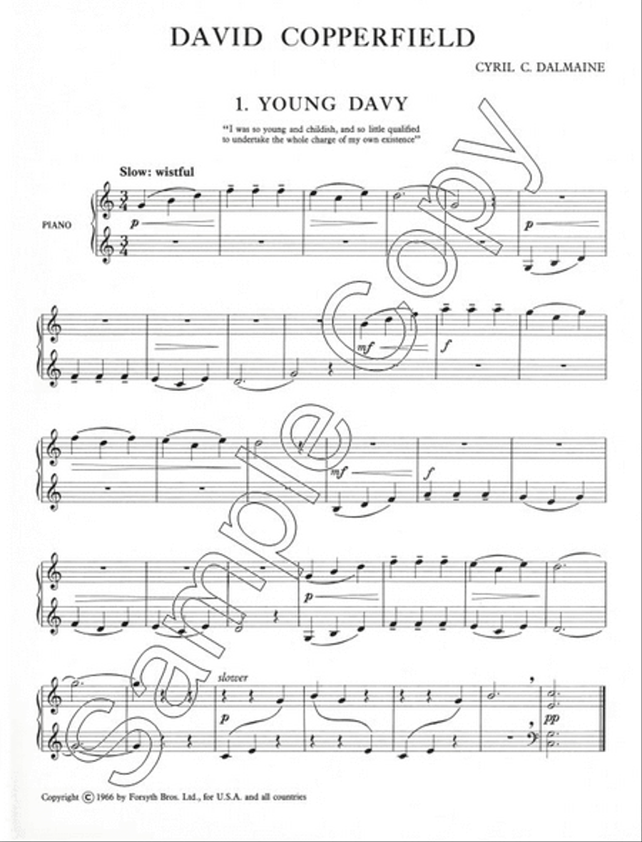 David Copperfield Piano Solo scores gallery preview page 2