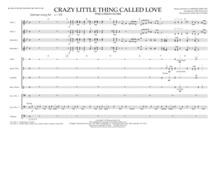 Crazy Little Thing Called Love - Percussion Score