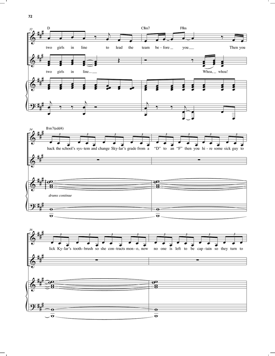 Killer Instinct (from Bring It On: The Musical) Piano, Vocal scores gallery preview page 5