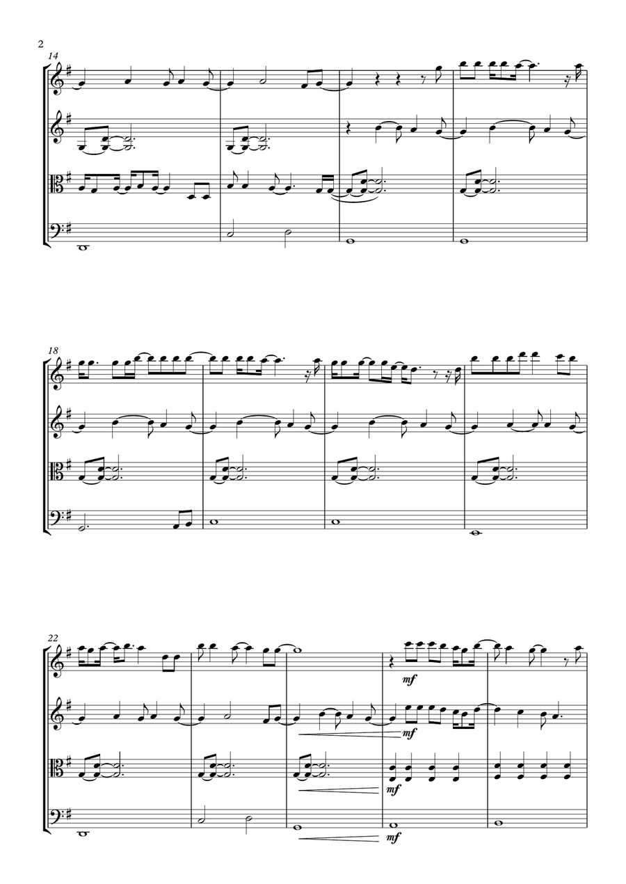 Little Things String Quartet scores gallery preview page 2