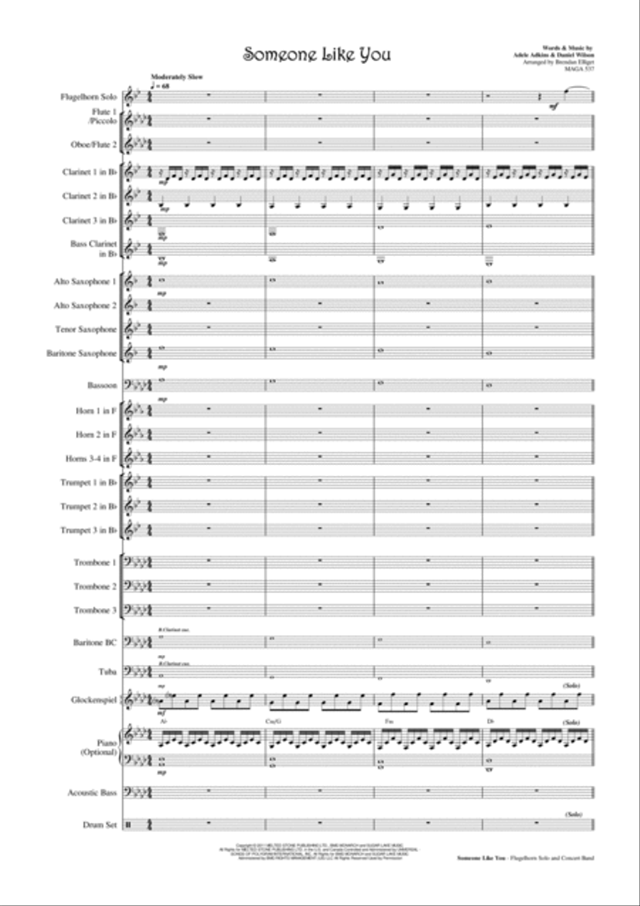 Someone Like You Concert Band scores gallery preview page 2