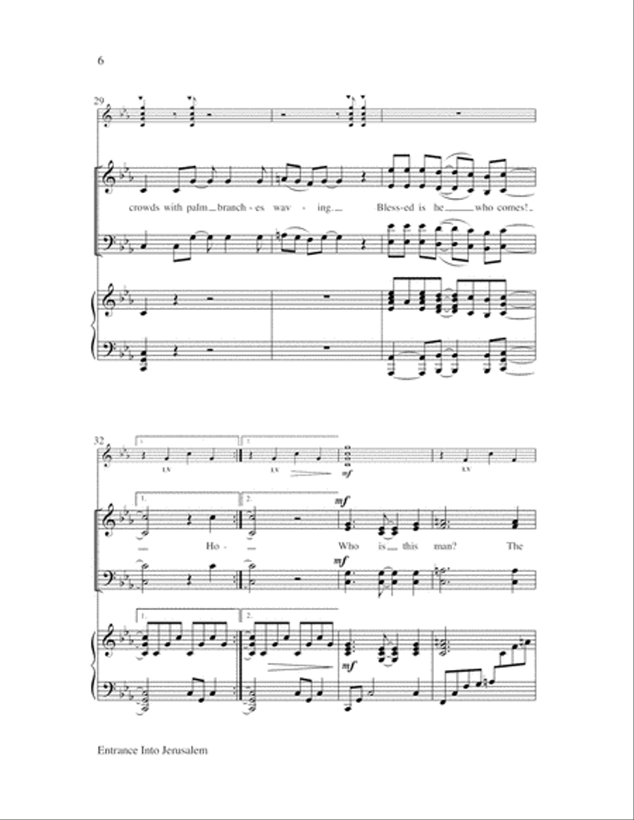 Entrance into Jerusalem 4-Part scores gallery preview page 7