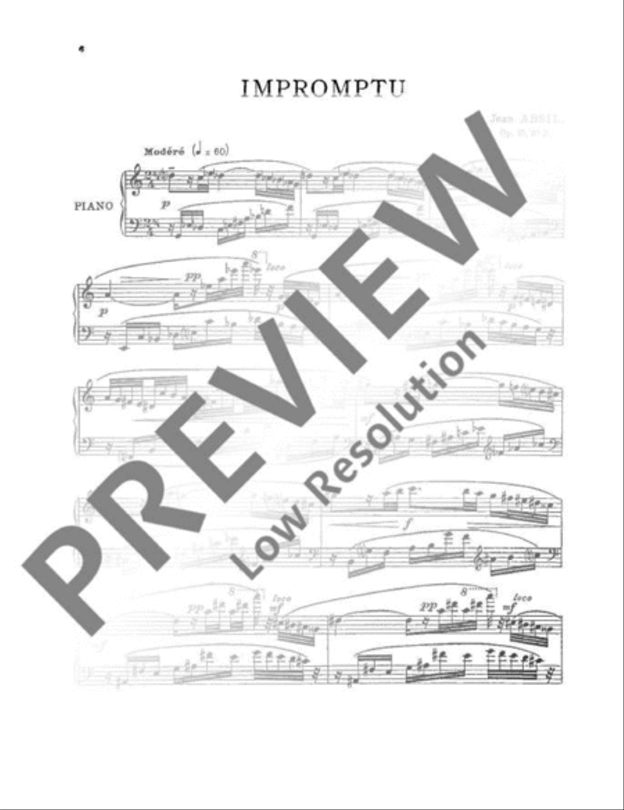 Three Impromptus Piano Solo scores gallery preview page 7