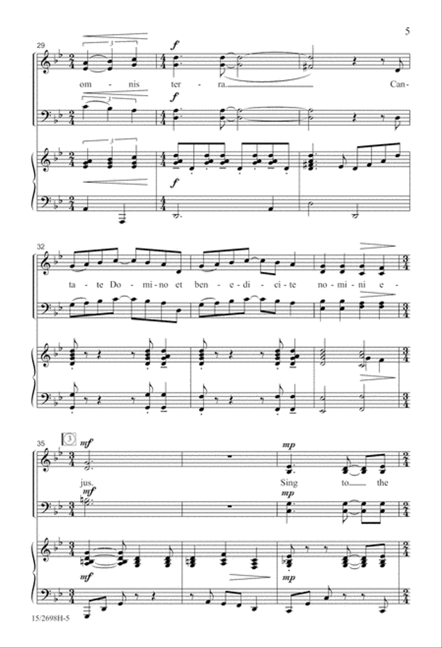Cantate Domino 4-Part scores gallery preview page 5