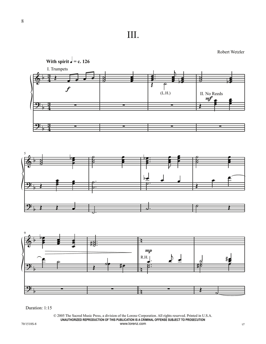 Four Trumpet Fanfares for Organ (Digital Download) Trumpet scores gallery preview page 5