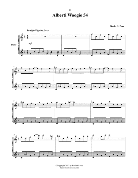 Alberti Woogie 54 - original piano solo image number null