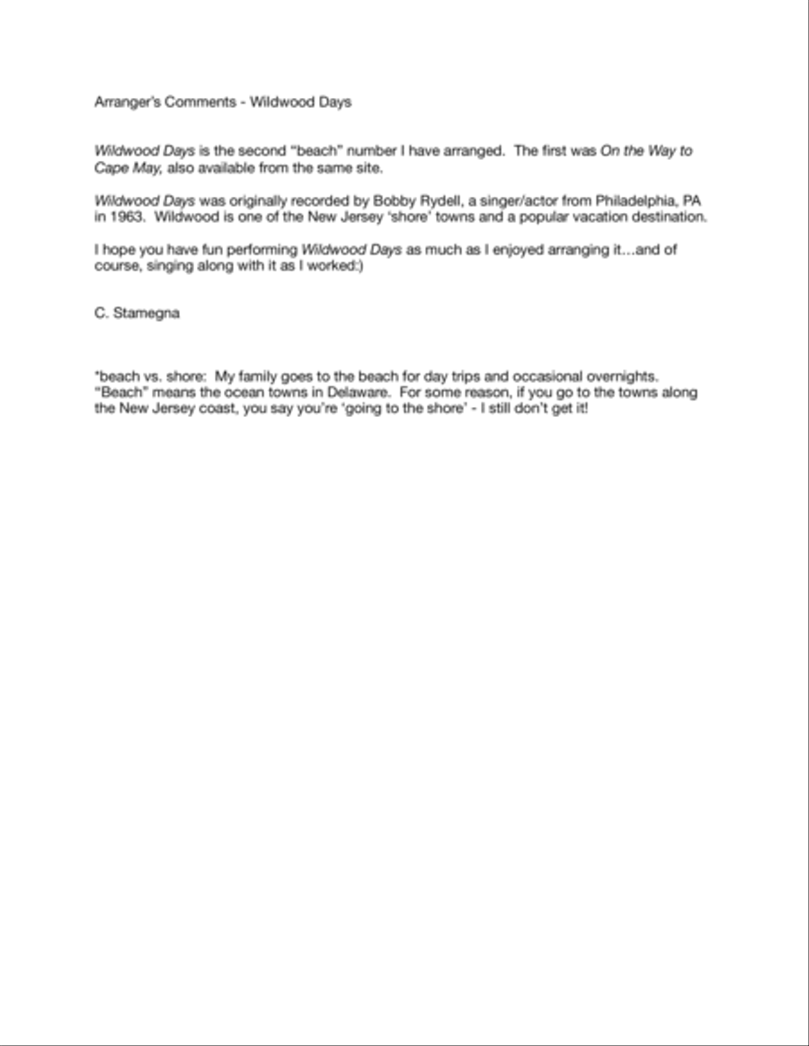 Wildwood Days Voice Solo scores gallery preview page 2