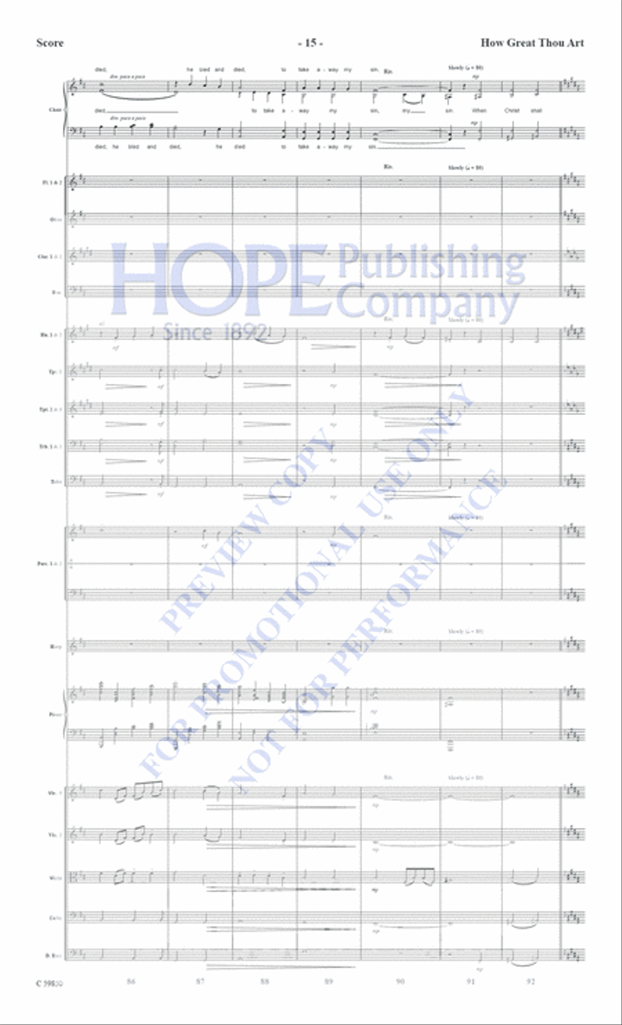 How Great Thou Art Choir scores gallery preview page 16